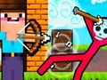 Xogo Noob Archer vs Stickman Zombie en liña