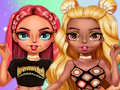 Xogo Desafío Rainbow Girls Dress Up  en liña
