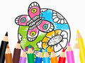 Xogo Libro para colorear: bolboreta con flor  en liña