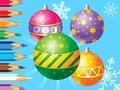 Xogo Libro para colorear: decorar bolas de Nadal  en liña