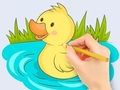 Xogo Libro para colorear: Baby Duck Swim  en liña