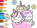 Xogo Libro para colorear: Unha cunca de unicornio  en liña