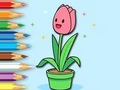 Xogo Libro para colorear: Un ramo de tulipas  en liña