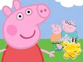 Xogo Crebacabezas: Peppa coa familia  en liña