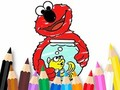 Xogo Libro para colorear: Elmo New Friend  en liña