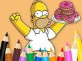 Xogo Libro para colorear: Simpson Donut  en liña