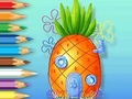 Xogo Libro para colorear: Pineapple-House  en liña