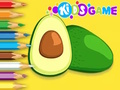 Xogo Libro para colorear: froita de aguacate  en liña