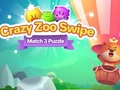 Xogo Crazy Zoo Swipe Match 3 Puzzle en liña