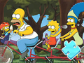 Xogo Crebacabezas: Familia Simpson cabalgando  en liña