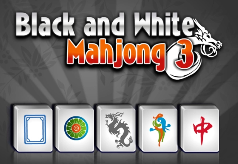 Xogo Mahjong en branco e negro 3  en liña