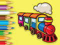 Xogo Libro para colorear: tren correndo  en liña