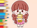 Xogo Libro para colorear: Lovely Girl  en liña