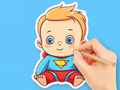 Xogo Libro para colorear: Cute Super Baby  en liña