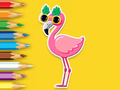 Xogo Libro para colorear: Flamingo  en liña