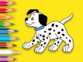 Xogo Libro para colorear: bonito can manchado  en liña