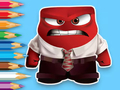 Xogo Libro para colorear: Inside Out Angry  en liña