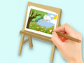 Xogo Libro para colorear: cadro de debuxo de Paysage  en liña