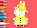 Xogo Libro para colorear: bombeiro coello  en liña