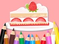 Xogo Libro para colorear: Tarta de amorodos  en liña