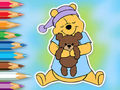 Xogo Libro para colorear: Winnie con oso de xoguete  en liña