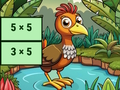 Xogo Descubrir a imaxe de aves de multiplicación  en liña