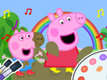 Xogo Libro para colorear: Peppa Pig Muddy Funny  en liña