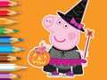 Xogo Libro para colorear: Peppa Pig Halloween  en liña
