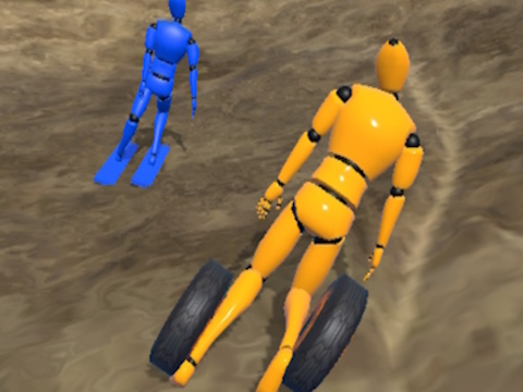 Xogo Racing Ragdoll: baixada extrema en liña