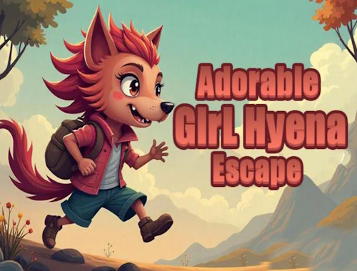 Xogo Adorable rapaza hyena escape en liña