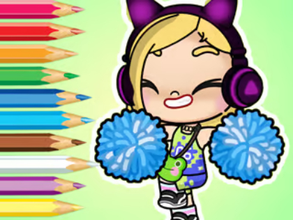 Xogo Libro para colorear: Avatar World Cheerleader  en liña