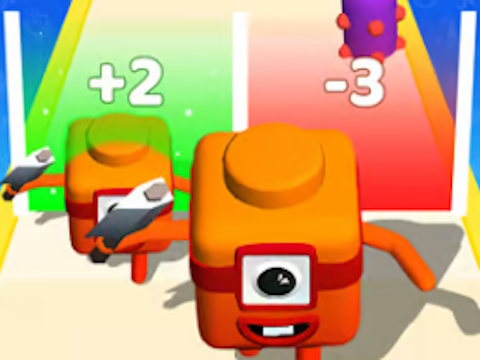 Xogo Merge Number Cube: xogo de execución en 3D  en liña