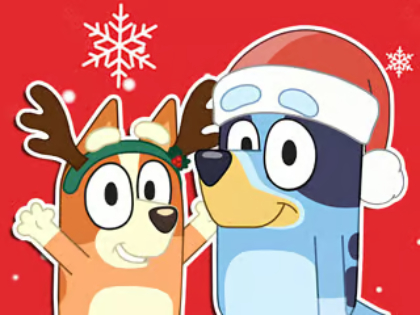 Xogo Crebacabezas: Bluey Christmas Gift  en liña