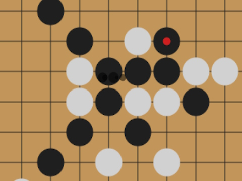 Xogo Gomoku: cinco pedras seguidas  en liña