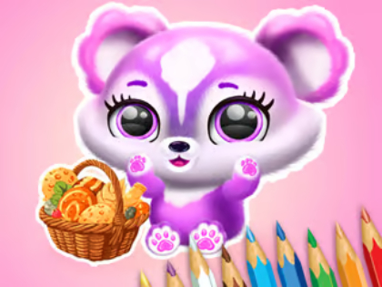 Xogo Libro para colorear: Fluffy Picnic  en liña