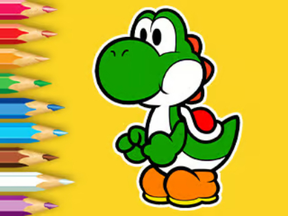 Xogo Libro para colorear: Día da pesca de Yoshi  en liña