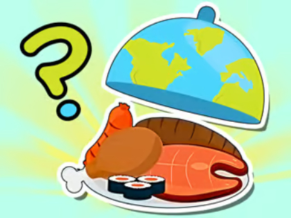 Xogo Quiz infantil: Sabores do mundo  en liña