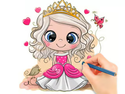 Xogo Libro para colorear: Chibi Doll Princess  en liña