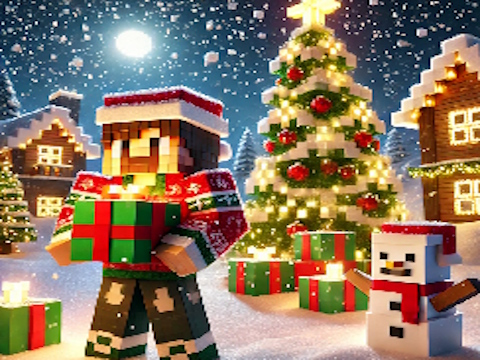 Xogo Puzzle de Nadal de Minecraft  en liña