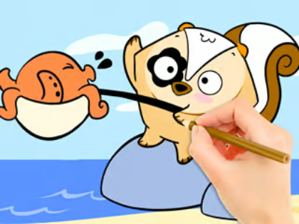Xogo Libro para colorear: pesca sorpresa  en liña