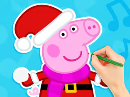 Xogo Libro para colorear: boneco de neve de Peppa Pig  en liña