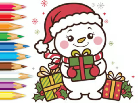 Xogo Libro para colorear: entrega de sorpresas de Nadal  en liña