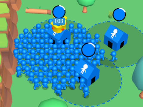 Xogo Multitud Xigante. io: captura de casa  en liña