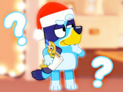 Xogo Quiz para nenos: Bluey Christmas Fandom  en liña