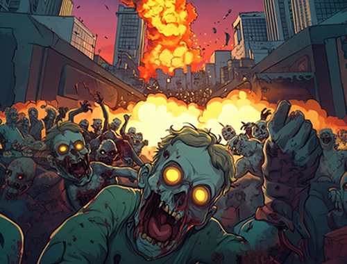 Xogo Asedio zombie. io  en liña