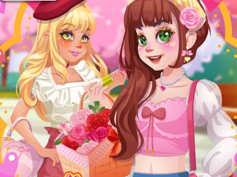 Xogo Rosa romántico girly  en liña