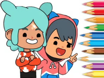Xogo Libro para colorear: Toca Boca Friends  en liña