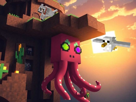 Xogo Anomalía de calamares de Minecraft  en liña