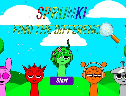 Xogo Sprunki atopa as diferenzas  en liña