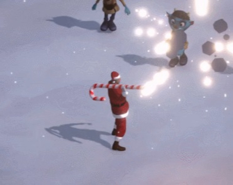 Xogo Papá Noel con canón  en liña